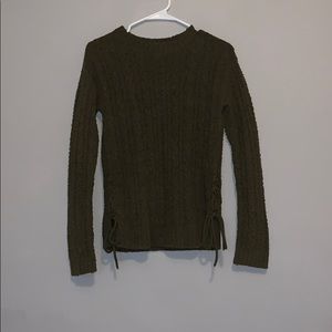Army green sweater